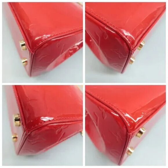 100% Authentic Louis Vuitton Brea Red Monogram Patent Leather Satchel - Picture 6 of 12